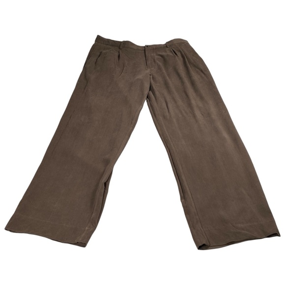 Tommy Bahama Men's Dark Brown Silk Blend Pants, 40 x 34 - Picture 2 of 15